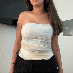 Women's Zara Strapless Top in Pastel Shades